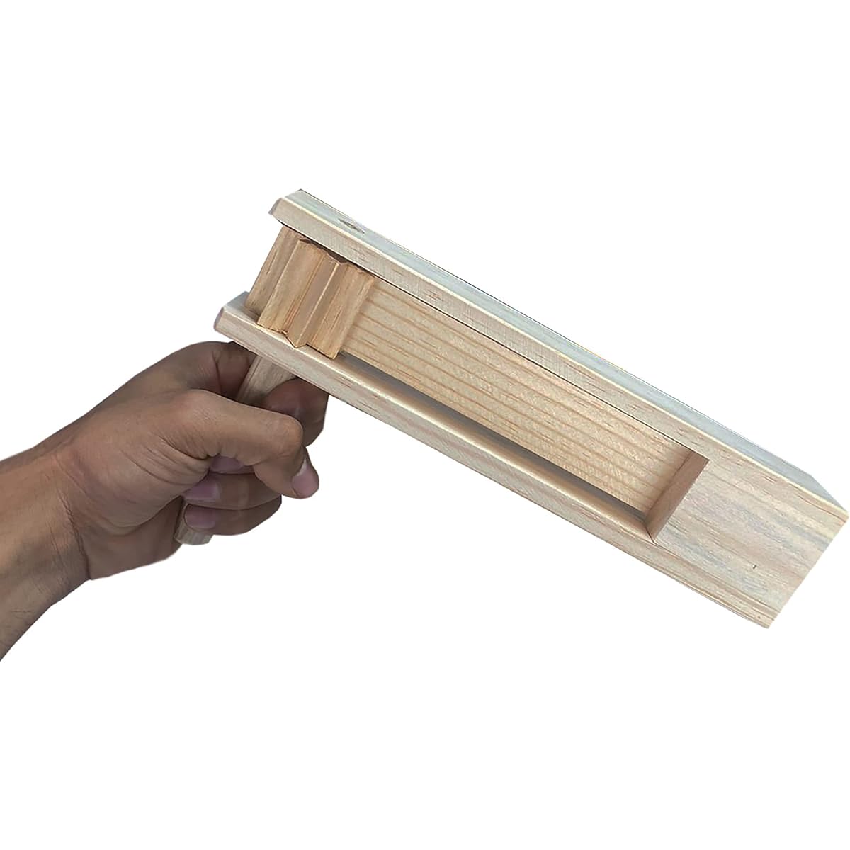 11 Inch Durable Mexican Wooden Matraca Noise Maker Team Support Team Cheering Ratchet for Fiesta or Birthday Party Celebration Handmade Super Loud Easy to Use Carraca Mexicana Traditional
