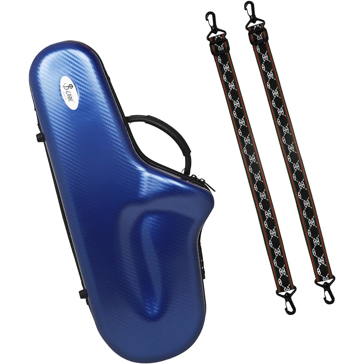 Dickly Alto Saxophone Saxophone Bag Case, Saxophone Carrying Case Impact Resistant Fiberglass Protective Saxophone Backpack for Stage Exercise, Blue