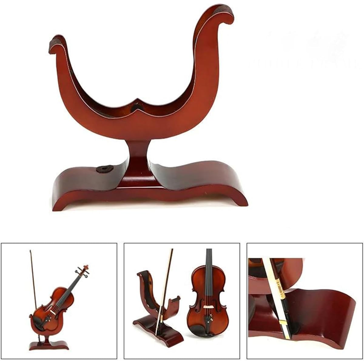 Violin Accessories Professional Solid Wood Violin Stand Support Display Frame Shelf for 4/4 Violin