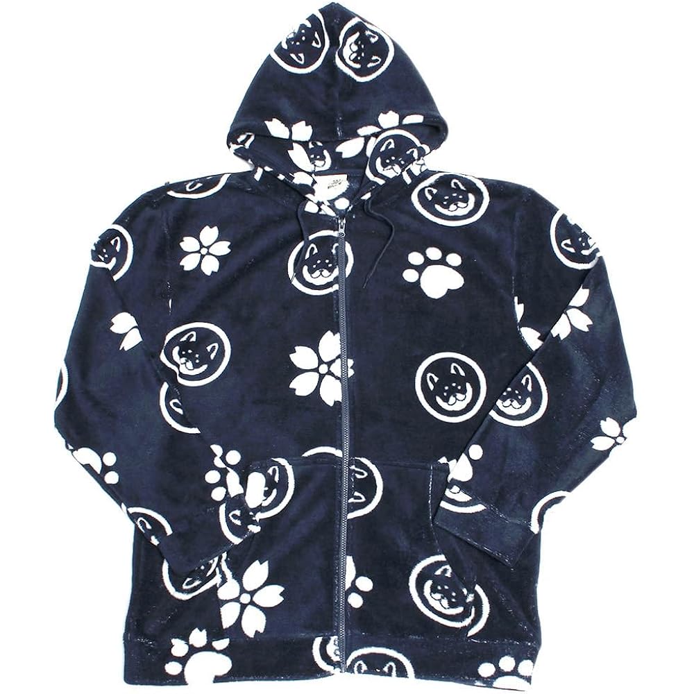 Wankodo Parka Men's Large Size Fluffy Boa Fleece Originated in Kyoto Yuru Chara Wankodo