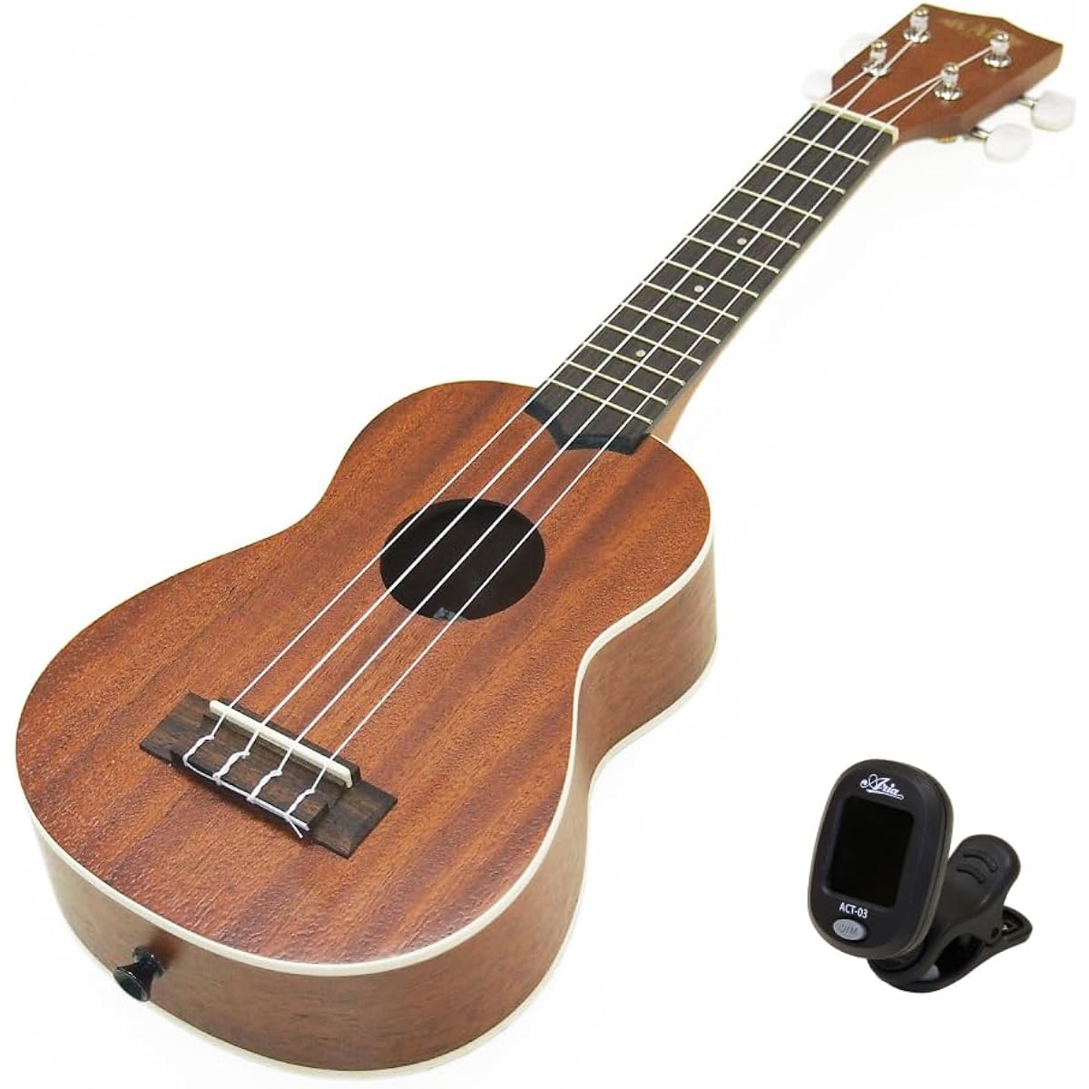 KALA Kala Ukulele KA-S Soprano with Tuner Mahogany Ukulele (US Brand) (Sweet Tone) (u)