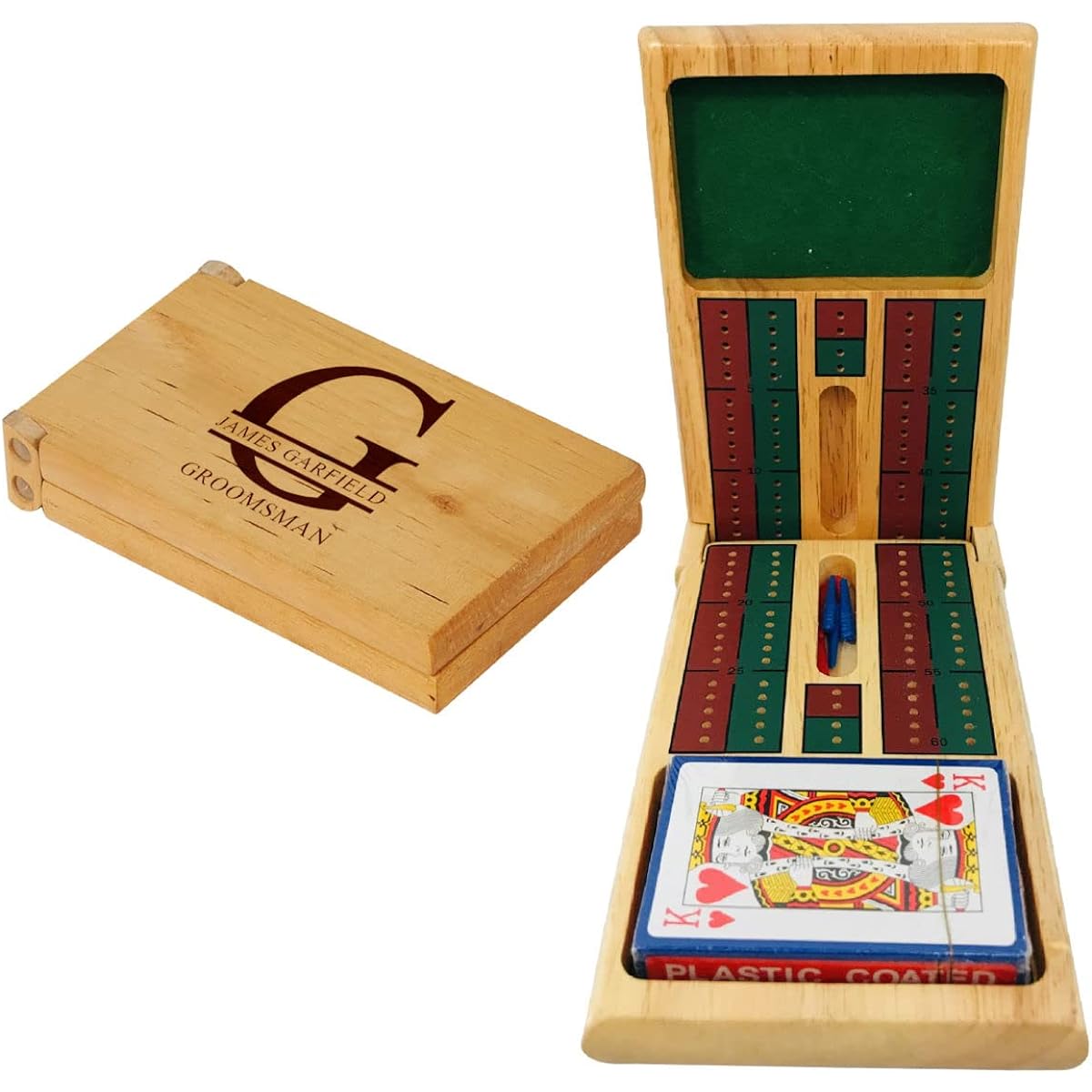 Personalized Monogrammed Cribbage Game Set.