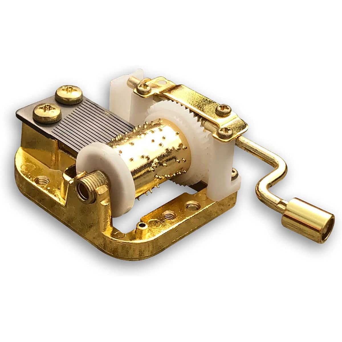 BinkeGG Music Box Spare Parts Gold Hand Crank Sankyo Music Box Mechanism Tune: La Vie En Rose