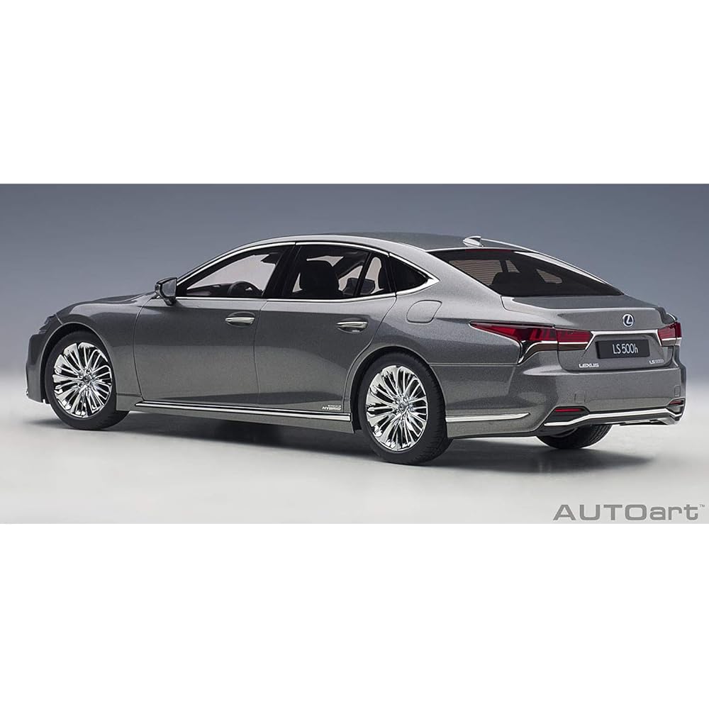 AUTOart 1/18 Lexus LS500h Metallic Gray Interior Color: Crimson & Black Finished Product 78867