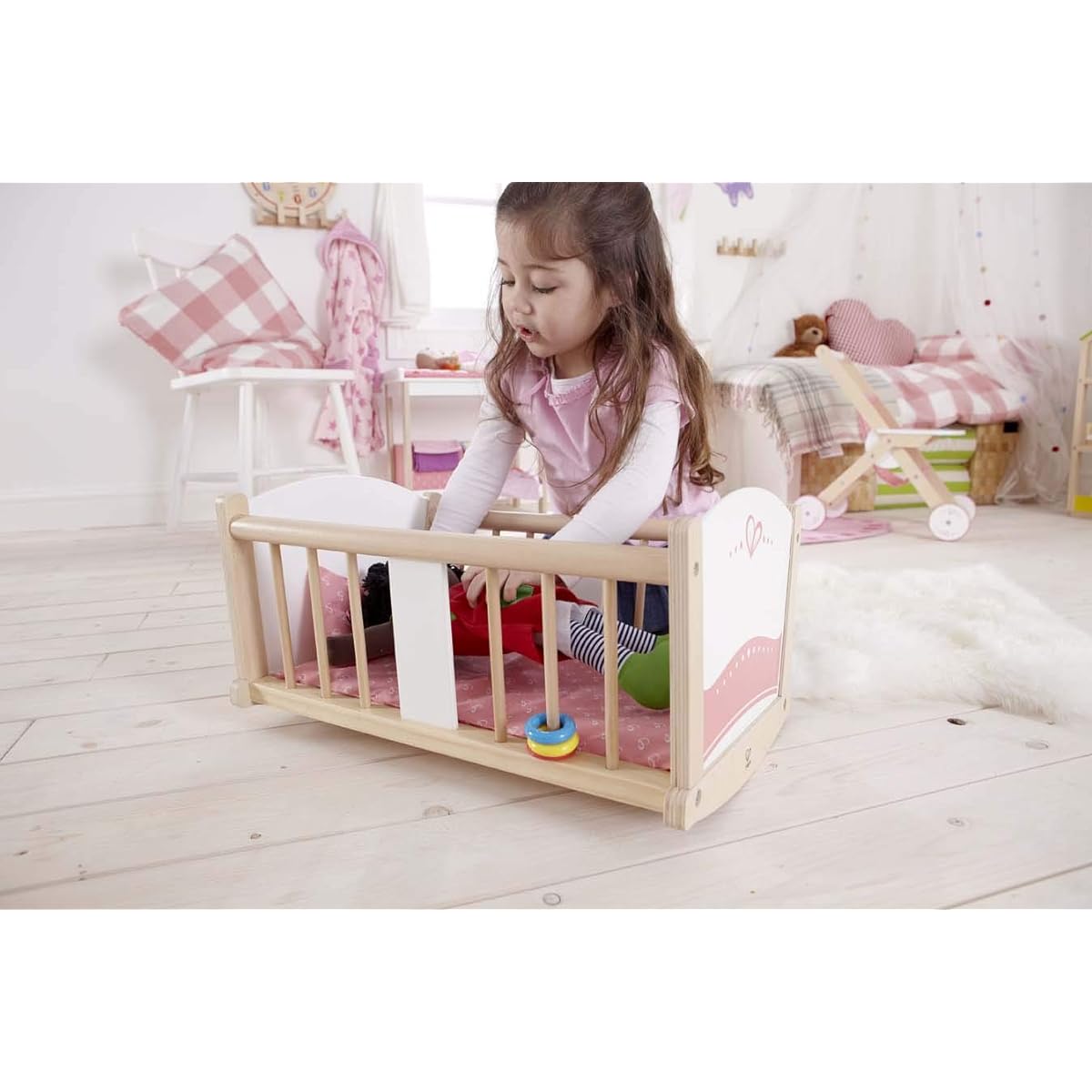 Hape - E3601 - Doll Accessory - Rocking Cradle
