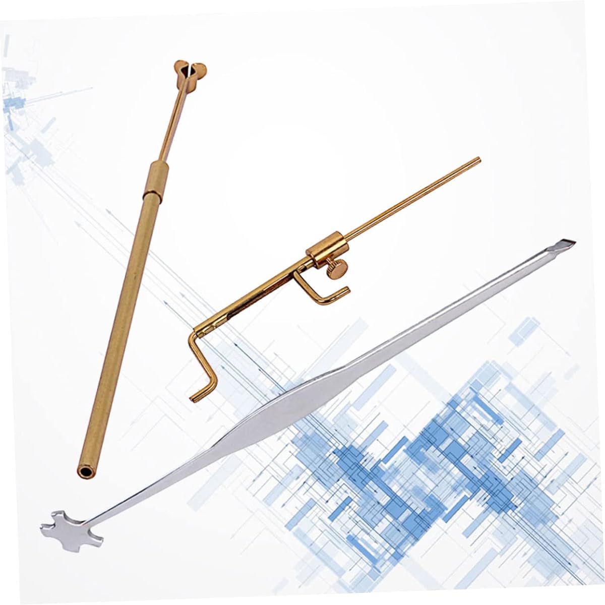 VICASKY 3pcs Sound Retriever Retriever Clip Violin Tool Portable Metal Sound Gauge Setter Brass Caliper Tool Musical Instrument Copper Tube