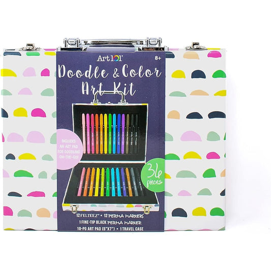Art 101 Doodle & Color Art Kit 36 Pieces