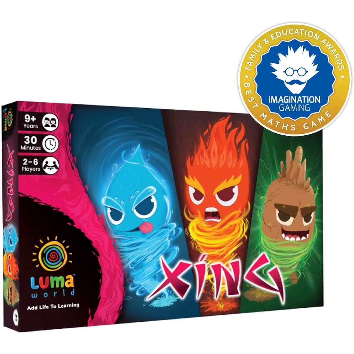 Luma World STEM Educational Board Game Xing Ages 9+ Learn Multiplication Table Mental Math Strategy Resource Management Easy to Learn and Play for up to 6 Players