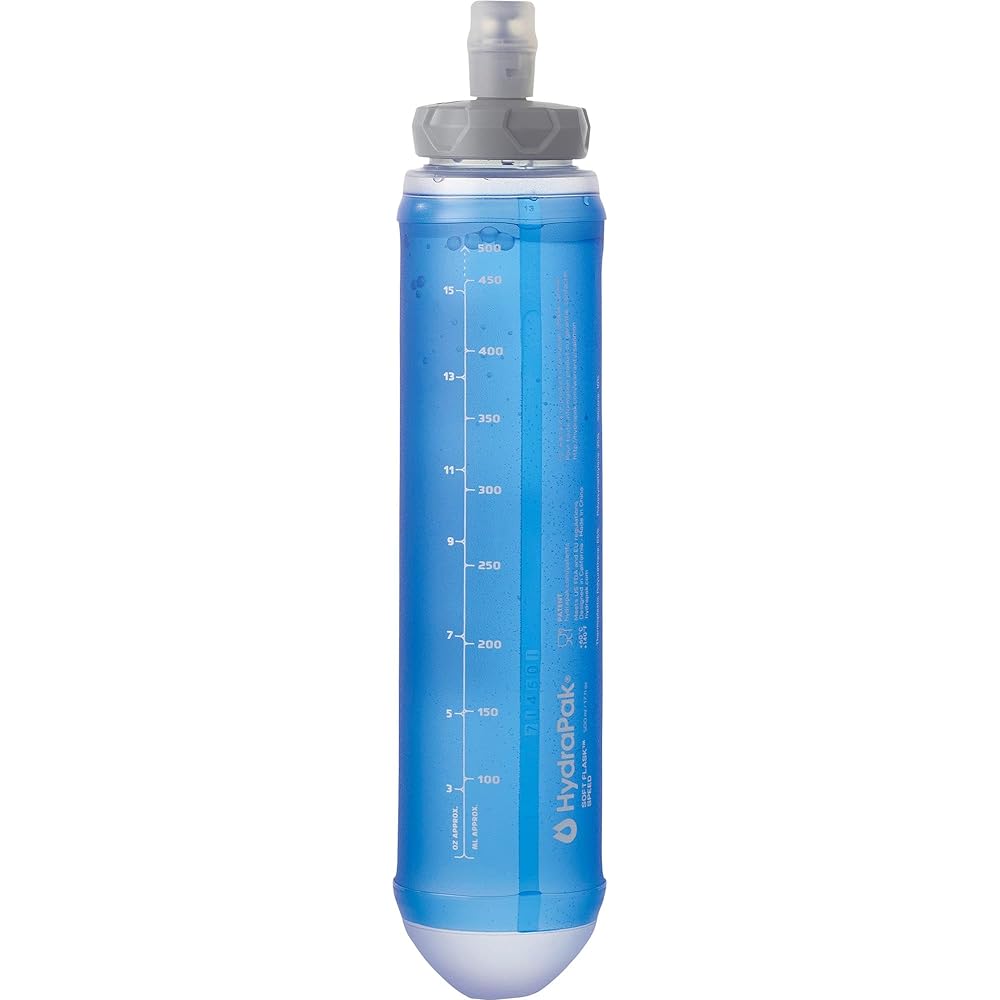 [Salomon] Hydration Bottle Foldable Portable Water Bottle SOFT FLASK 500ml/17 SPEED SLATE GRAY Free