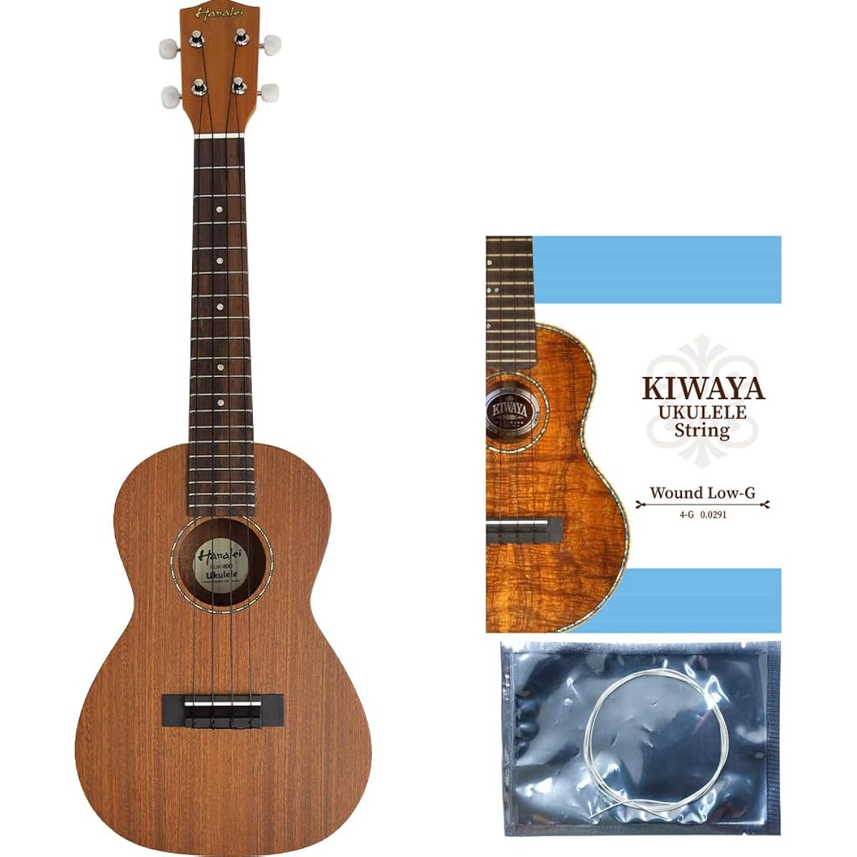 Hanalei HUK-80C [With replacement Low-G string] Concert ukulele, solid mahogany top [Gear peg specification] Hanalei