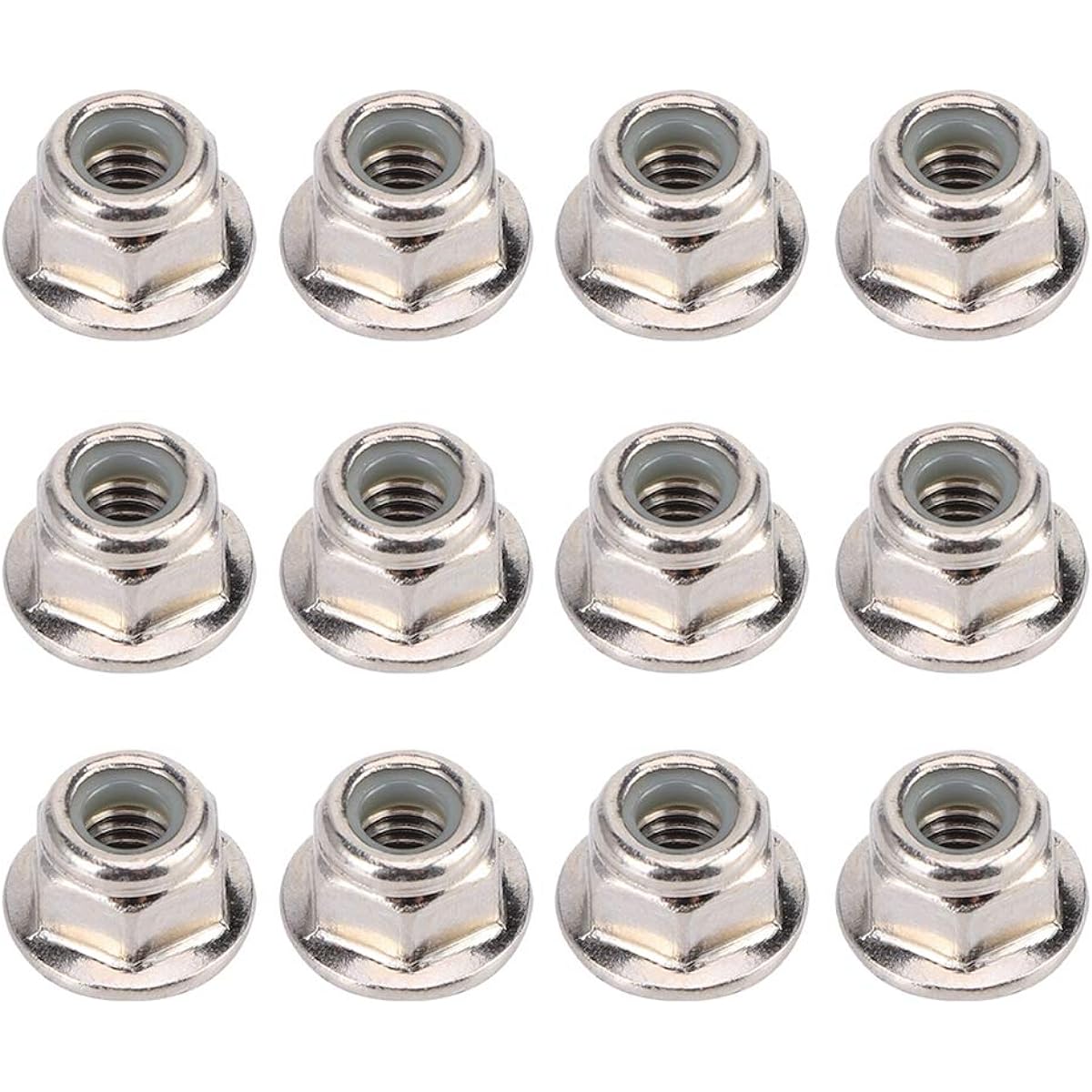 Demeras 12pcs Wheel Lock Nuts Non-Slip Metal Tire Lock Nuts 4mm Compatible with Axial Traxxas TRX4 TRX6 SCX10 1/10 RC Model Car