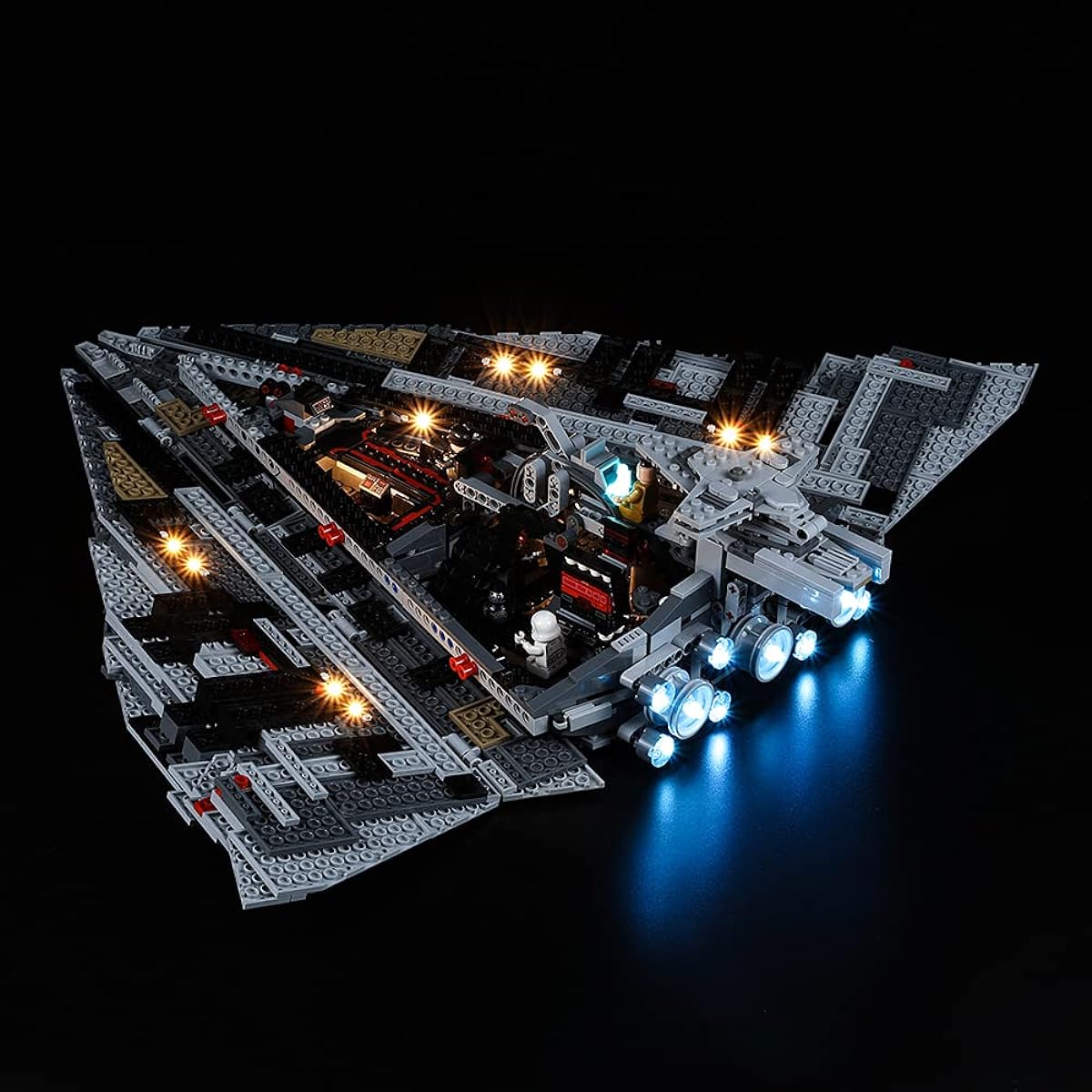Kyglaring LED Light Kit for Star Wars Episode VIII First Order Star Destroyer - Light Set Compatible with Lego 75190 Building Set - Lego Set Not Included