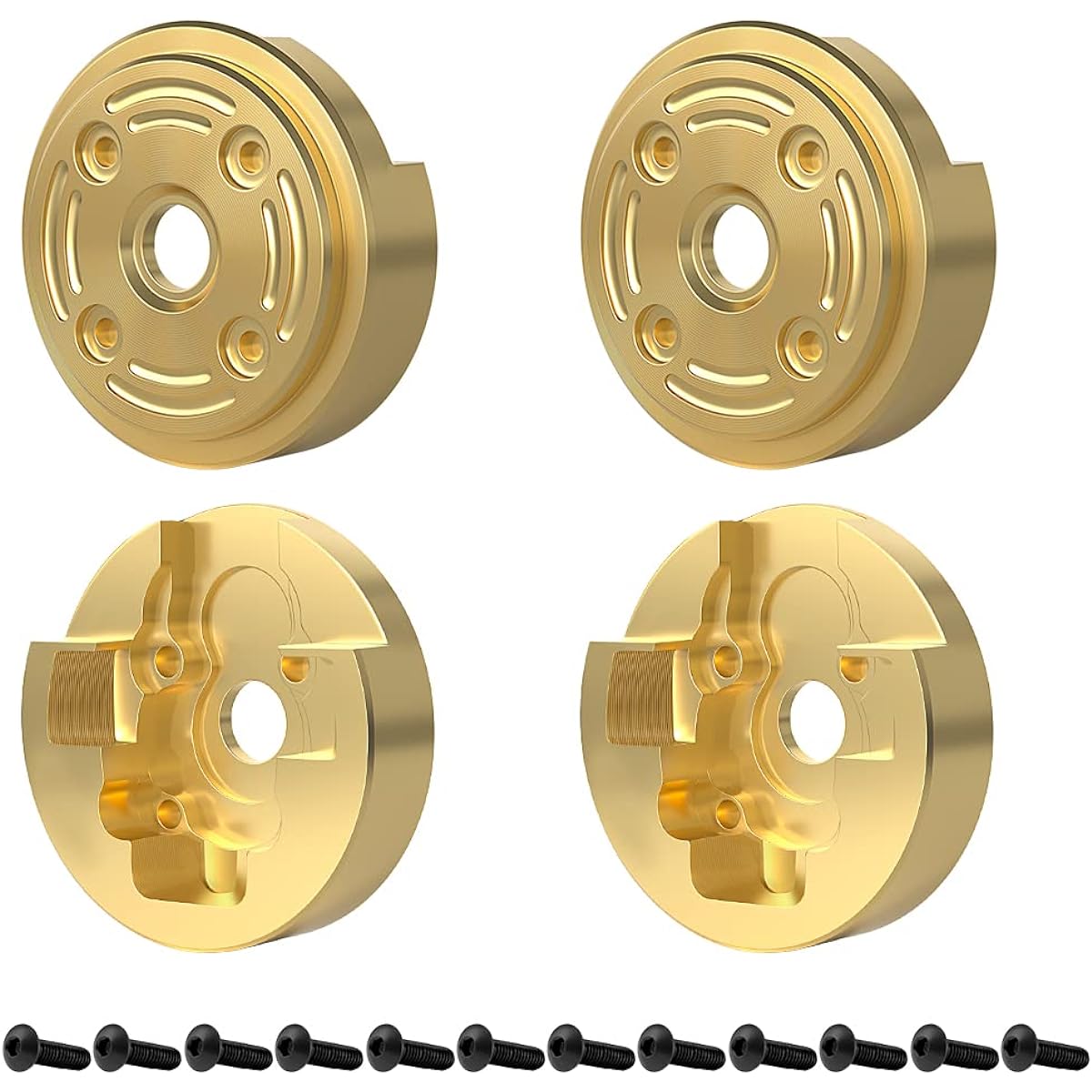 EPINON Heavy Weight 33.3g Brass Wheel Weight Outer Portal Drive Housing Counterweight 1/24 FMS FCX24 Upgrade Parts (4pcs)
