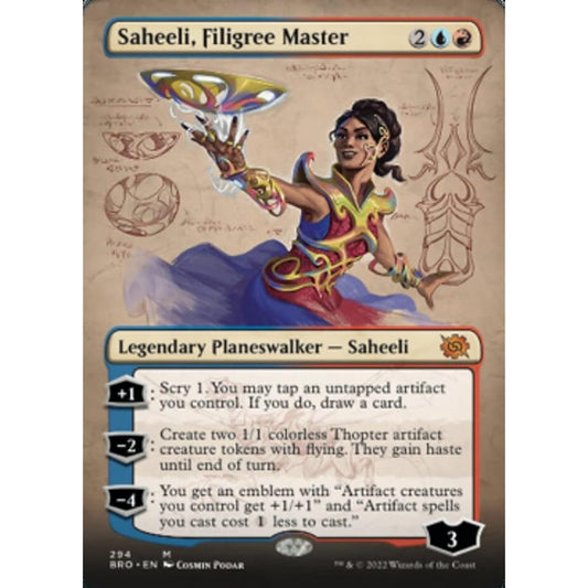 Magic: The Gathering - Saheeli, the Filigree Master (294) - Borderless - Brothers War