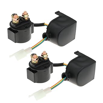Solenoid Starter Relay for 4 Stroke GY6 Engine 50cc 70cc 90cc 100cc 110cc 125cc 150cc 200cc 250cc for Honda Can-am Polaris for Polaris for Arctic ATV Quad Scooter Go Kart Chopper Dirt Bike