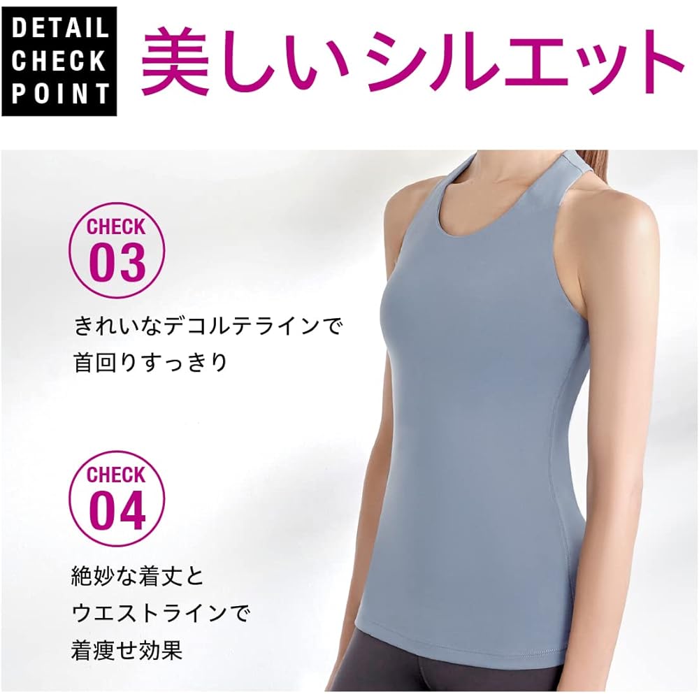 [Laviwell] Non-swaying Tank Top with Cups Shape Correction Yoga Wear Women's Pilates Hot Yoga Gym Wear QU501