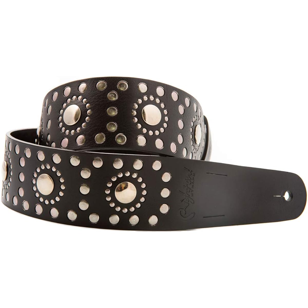 RightOn! STRAPS Guitar/Bass Strap Width 6cm, Length 95~143cm THUNDERSTRUCK BLACK
