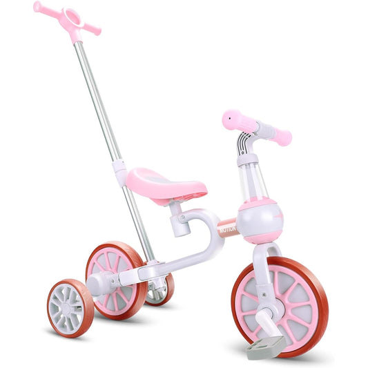 3 in 1 Kids Tricycles Gift for 2-4 Years Old Boys Girls with Detachable Pedal and Training Wheels,Baby Balance Bike Trikes Riding Toys for Toddler