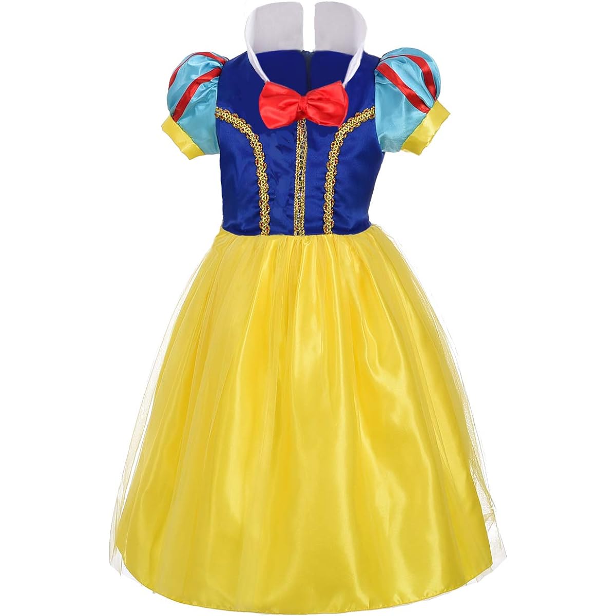 [Dressy Daisy] Girls Snow White Princess Costume, Baby, Kids, Fancy Dress, Long Length, Halloween Party Outfit, Includes Pants and Accessories