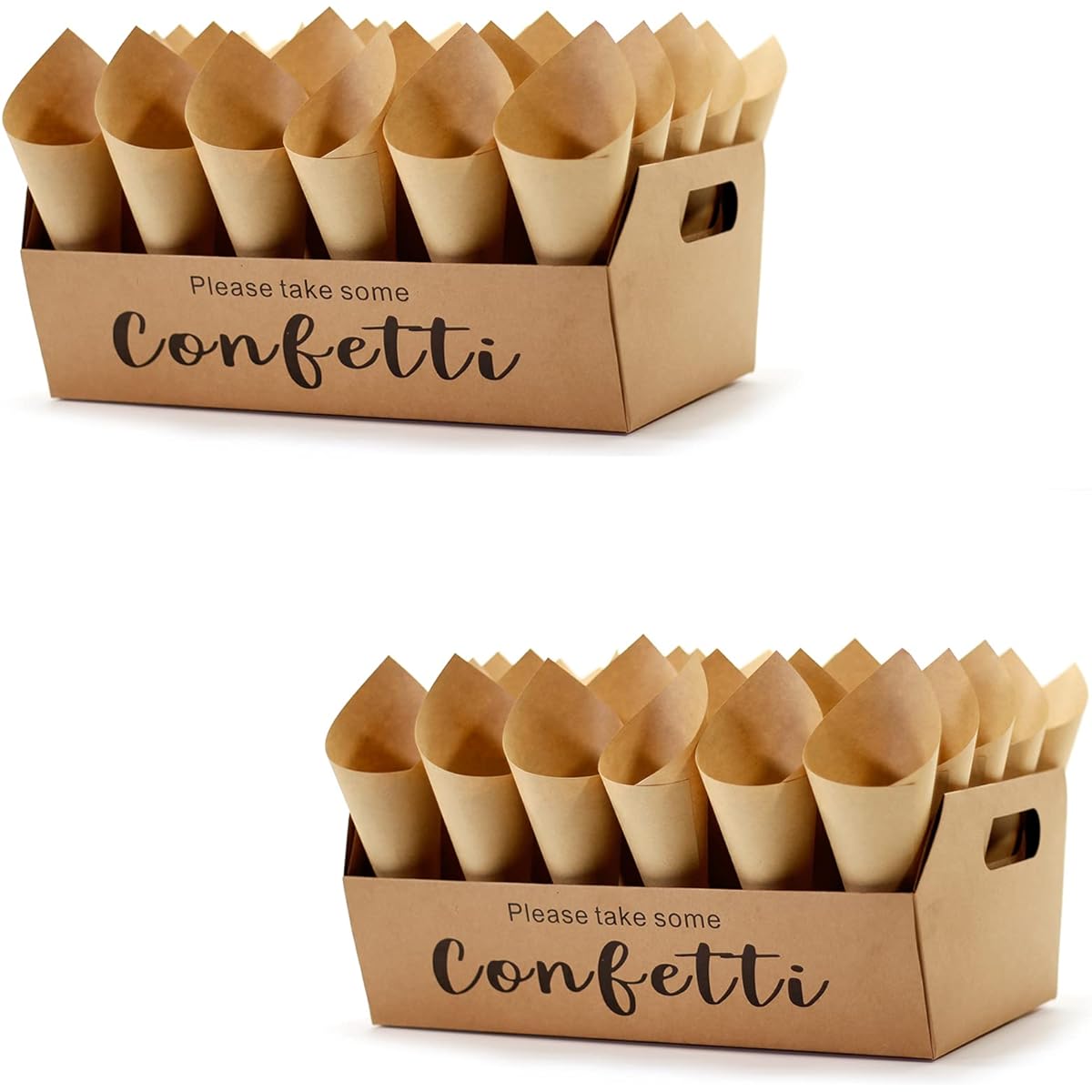 Confetti Cone Stand Box Tray - Wedding Confetti Holder Stand Box Tray with 30 Sheets Cone Paper and 30 Holes for 30 Confetti Cones Stand Tray Holder Box