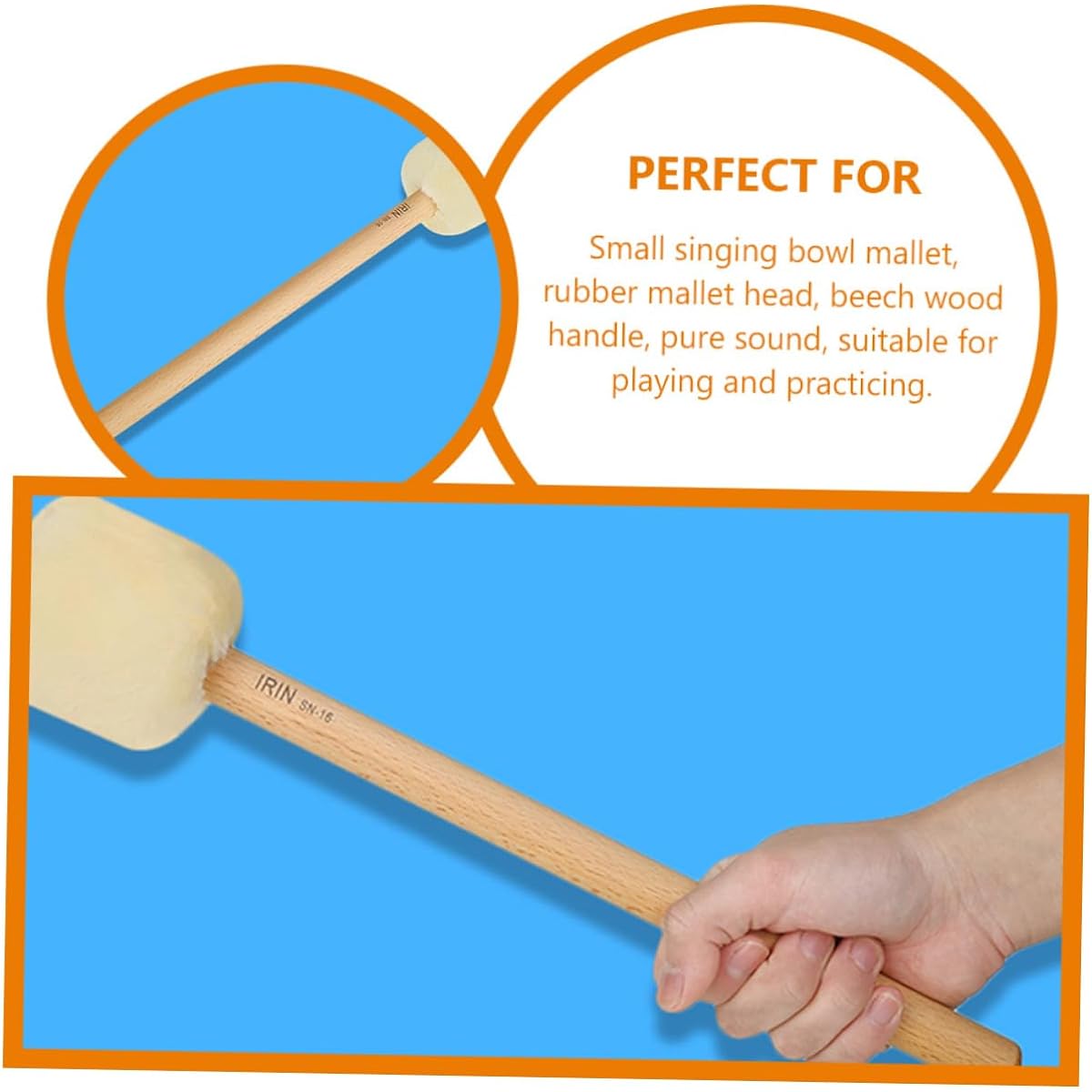 VICASKY 10 Big Drumstick Percussion Felt Drum Stick Band Drum Stick Drumstick Drum Mallet Drum Percussion