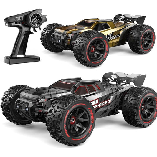 TesPower MJX Hyper Go 14210 Brushless RC Car for Adults 1/14 High Speed 55KMH High Speed RC Truck 4WD Off-Road Splash Waterproof Electric Remote Control Car Gift for Boys with 2 Shells