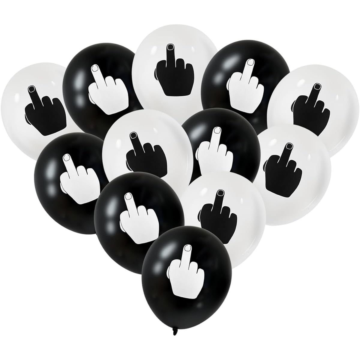 DS. DISTINCTIVE STYLE Middle Finger Balloons 12 Inch Latex Balloons Set of 24 Party Balloons Funny Birthday Decorations for Men and Women