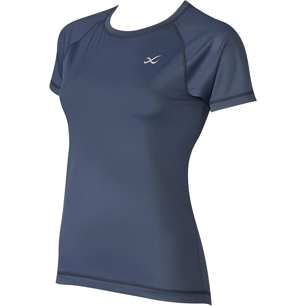 [Cedable Blue X/Wacoal] T-shirt (Short Sleeve) Short Sleeve Sweat Absorbent Quick Drying UV Protection Women's DLY695