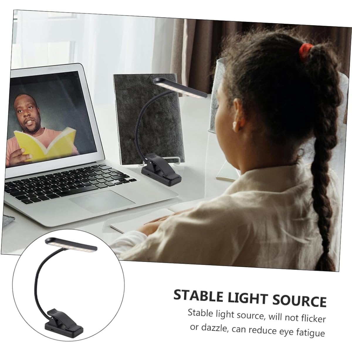 VICASKY 3 Stand Light LED Light Stand Portable Lamp Clip Lamp Clip Piano Light Clip Light LED Light