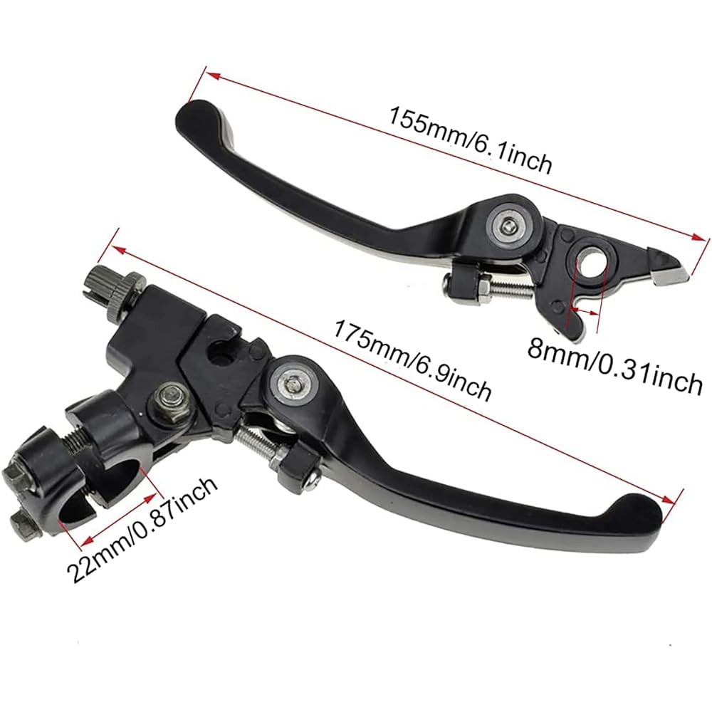 KAKO Clutch Brake Handle Lever 22mm 7/8 Inch Handlebar for 110cc 125cc 140cc TTR SSR Xmotos Apollo 125 Pit Dirt Bike CRF50 CRF70 Motor Bike Motocross Parts