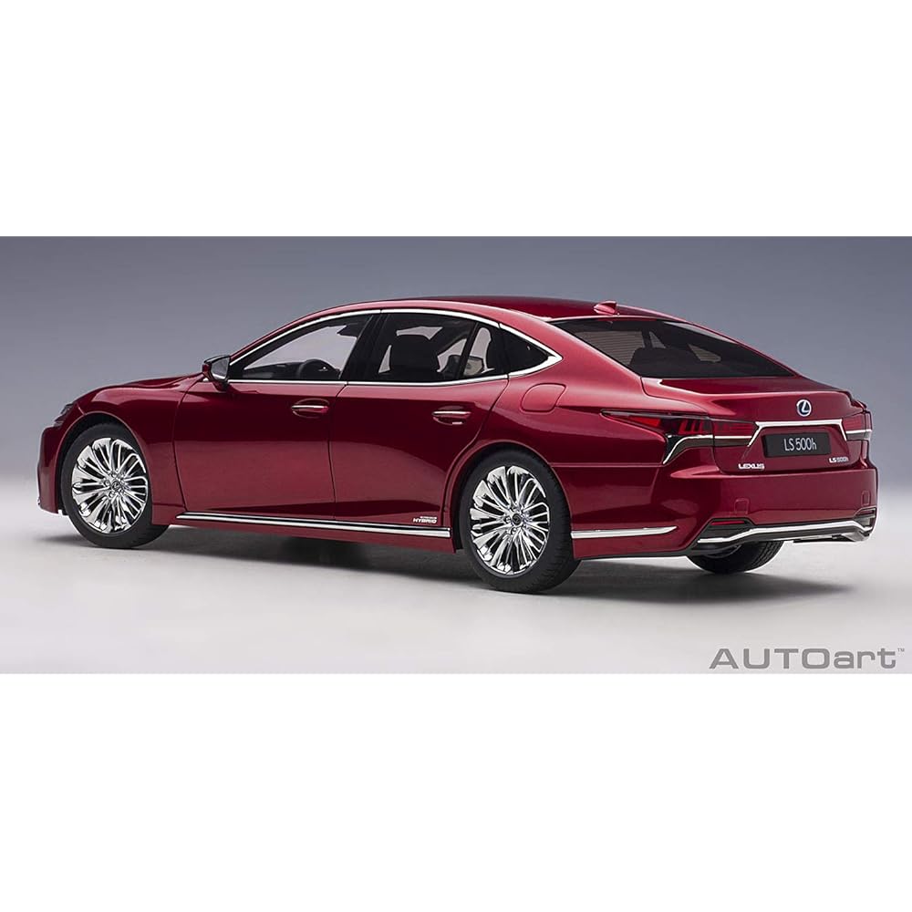 AUTOart 1/18 Lexus LS500h Metallic Dark Red Interior Color: Black Finished Product 78869