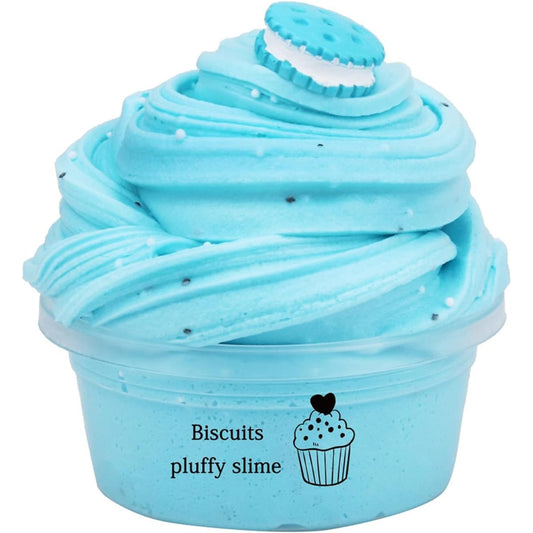 60ml Putty Slime Stress Relief Fluffy Slime Putty Butter Slime Rebound Portable Display Stretchy Squeezing Toy Cloud Slime Clay Slime Kit for Kids Blue