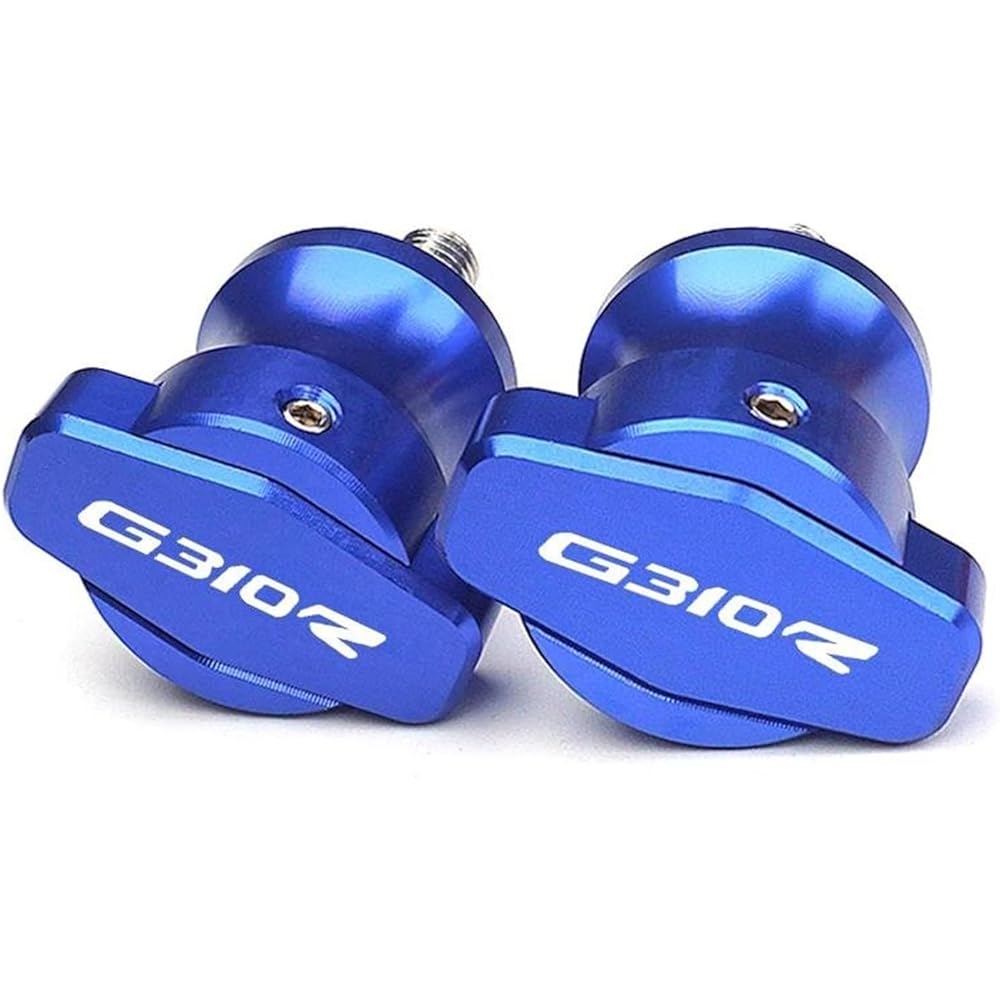 Motorcycle Stand Swing Arm Slider 8mm Motorcycle Accessories Stand Screw Motorcycle Swing Arm Spool Slider Screw For G310R G310GS G310 R 2017 2018 (Color: Blue)