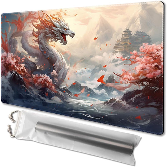 MTG Playmat Size 24x14 Inch Free Storage Bag Non-Slip Backing Print Ideal for Card Game Enthusiasts TCG Playmat Mouse Pad (Guardian, No Zone)