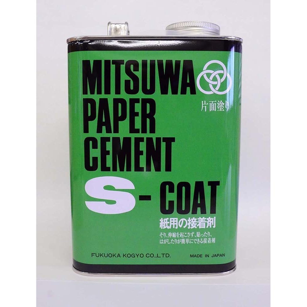 Fukuoka Kogyo Mitsuwa Paper Cement S Coat 4L Can 3800ml [HTRC 3]