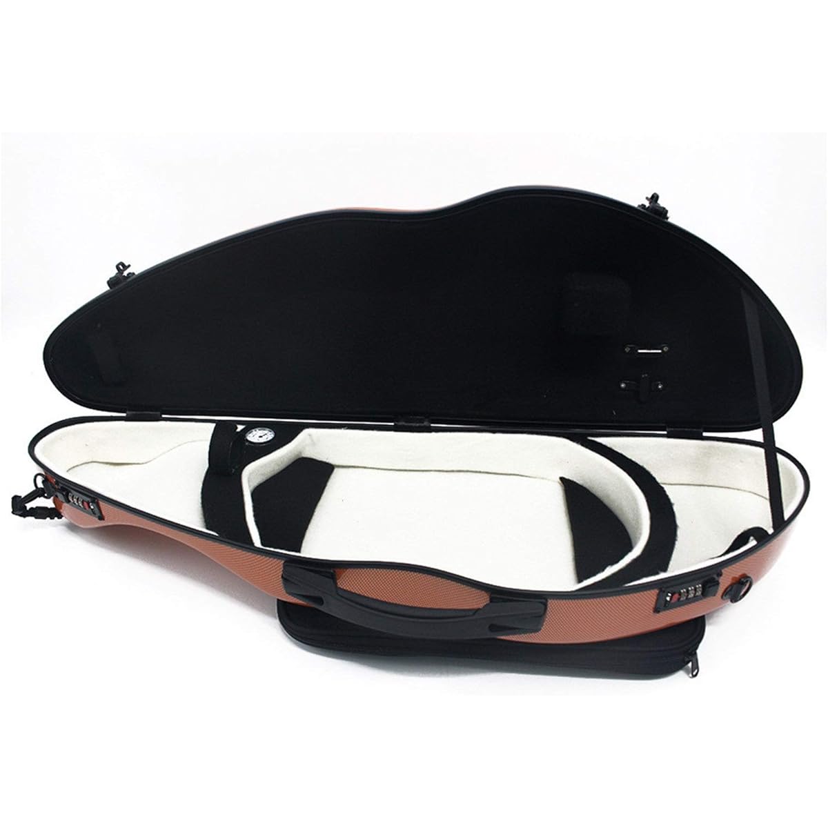 Violin Case Full Size 4/4 Luxury Violin Hard Case Violin Hard Case Weed Accessory Compartment Lightweight Portable