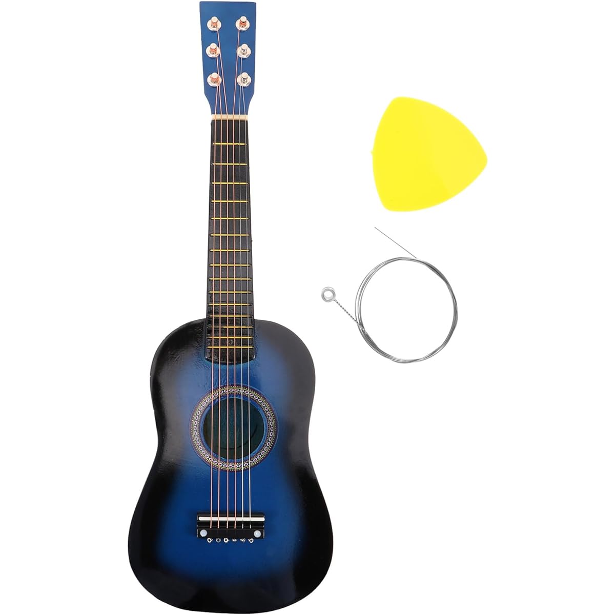 jojofuny 23 Inch Kids Guitar 6 String Small Guitar Beginner Guitar Early Learning Folk Acoustic Guitar Children's Musical Instrument Ages 3+ (Blue)