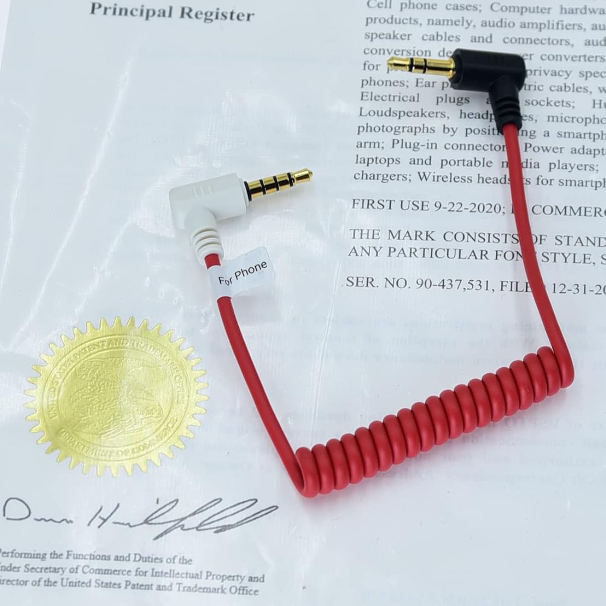 Replacement 3.5mm TRS to 3.5mm TRRS Patch Adapter Cable for Boya Microphone Recording (TRS to TRRS)