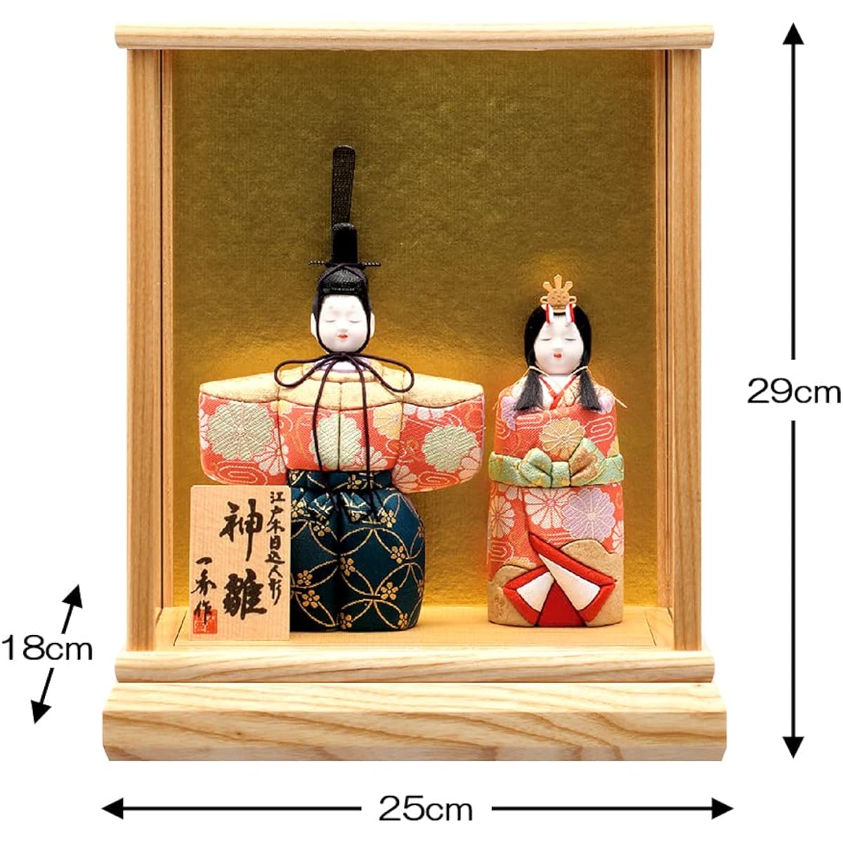 Hina dolls, standing dolls, case decoration, standing dolls, Tachibina, wood grain, Isshu, cute, simple, modern, compact, Hina dolls, mini, Jinya