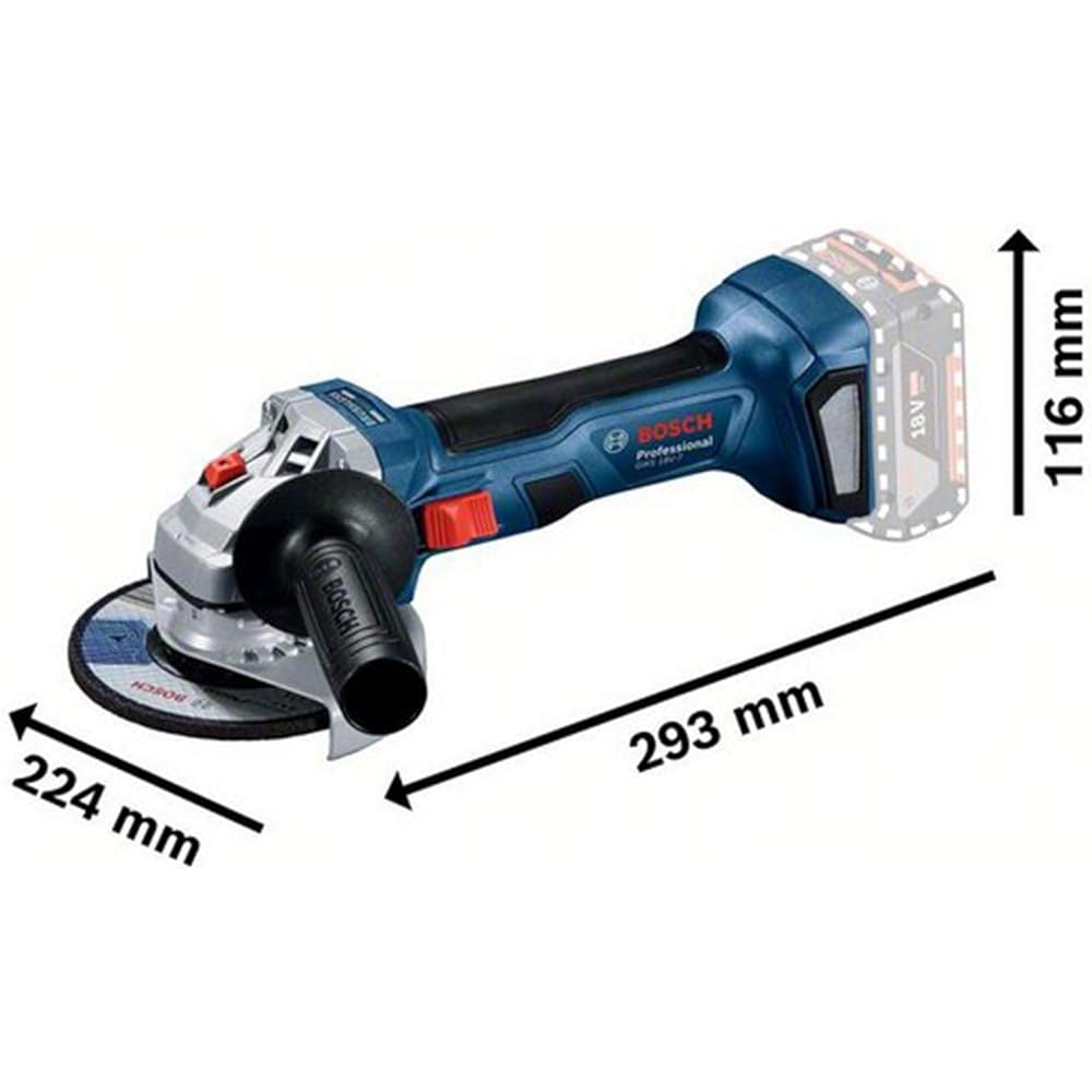 Bosch Professional 18V cordless disc grinder (body only, battery and charger sold separately) GWS18V-7H