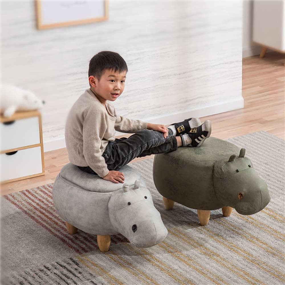 [Good Wood] Ottoman Animal Stool Animal Storage Stool Entrance Chair Animal Chair Bench Sofa Storage Ottoman Stool Living Chair Box Stool Storage Box Footrest [Storage, Stools, Ottomans, Chairs] Hippo Ottoman Hippo Storage Stool Animal Stool