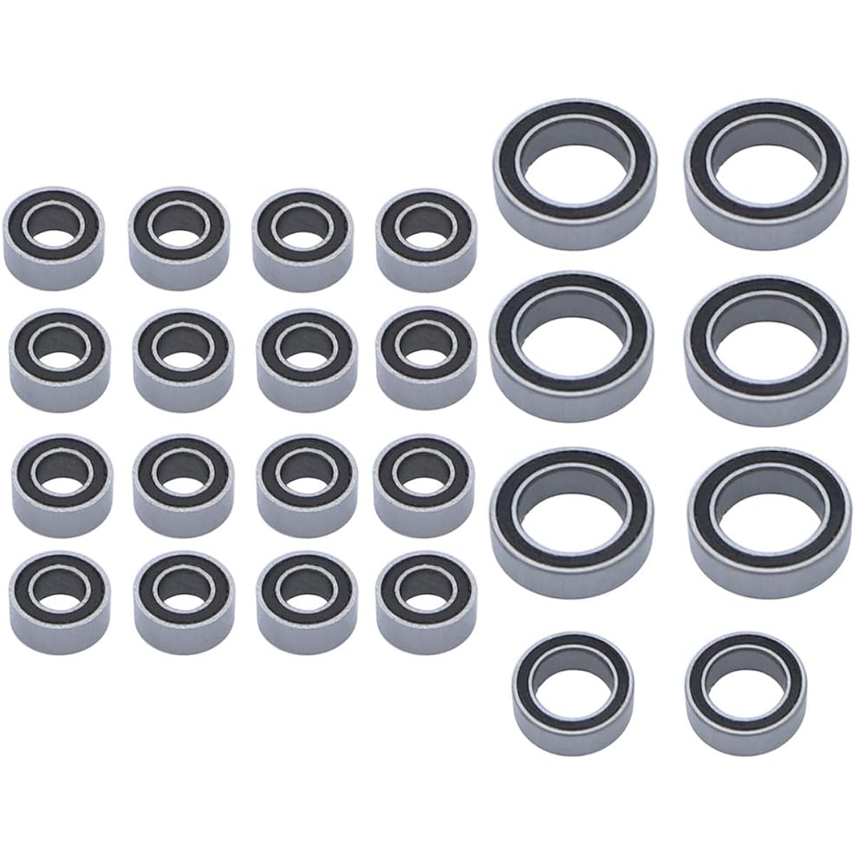 FACCNOY Sealed Bearing Kit 24pcs 1/24 FMS FCX24 Power Wagon RC Crawler Upgrade Parts