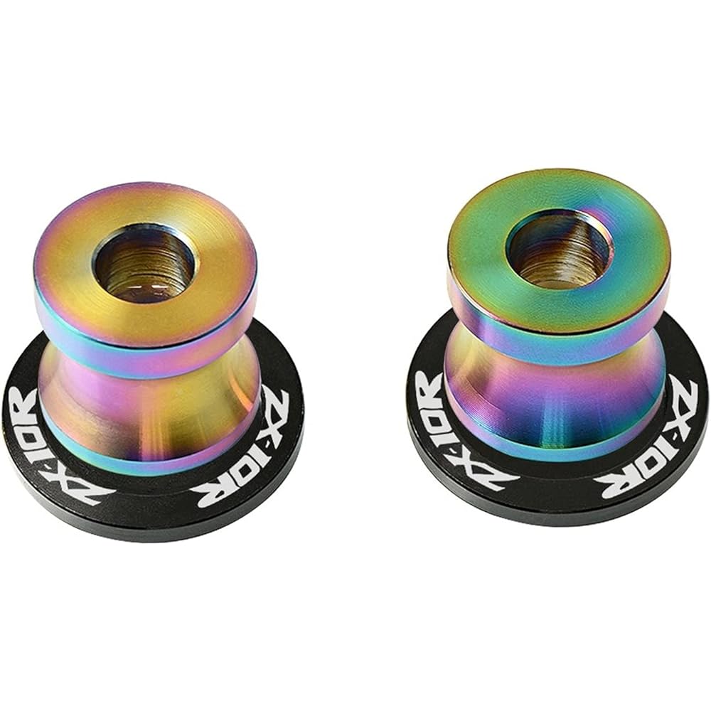 Stand Screw Slider Moto Accessories Plated Colorful Swing Arm Slider Spool 10mm Stainless Steel Suitable for Kawasaki Ninja ZX-10R ZX10R (Color: 1)