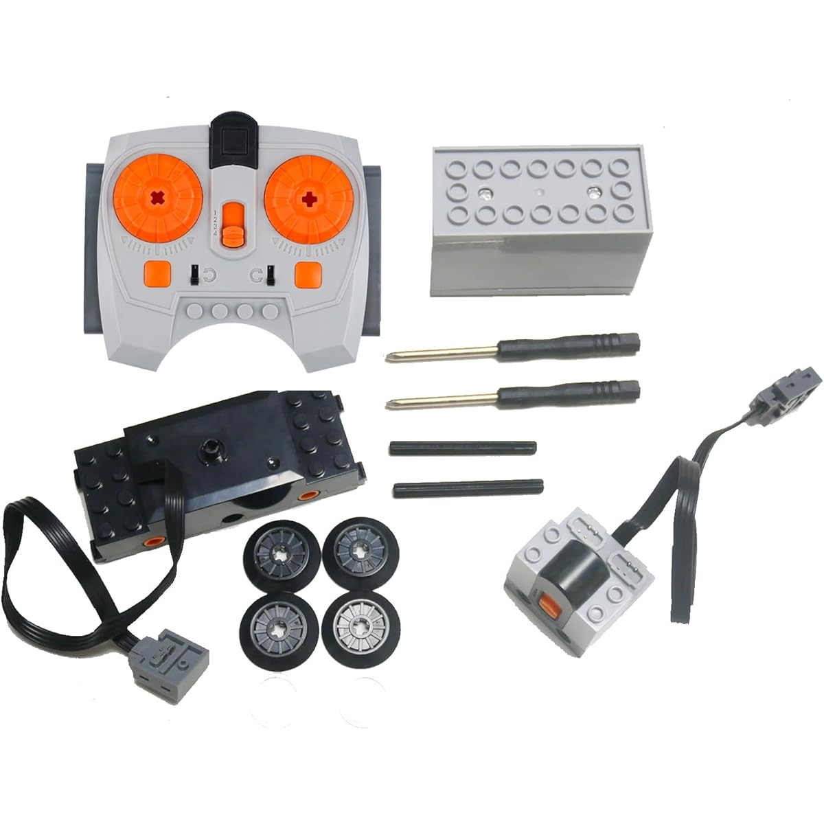Muxierr Motor Power Kit, Power Functions Motor Set, Science and Technology Power Functions Kit, Power Functions Motor Battery Remote Receiver, Switch Lite Cord Set for Lego Technic
