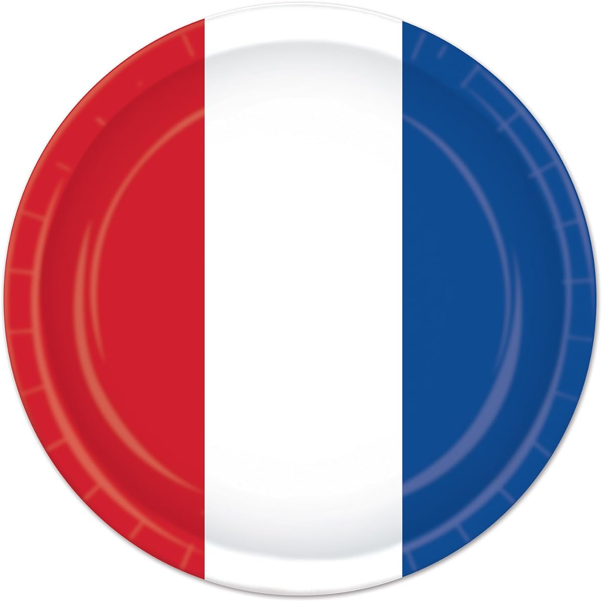 Beistle 4th of July Patriotic Round Plates 9 inch 8 pieces