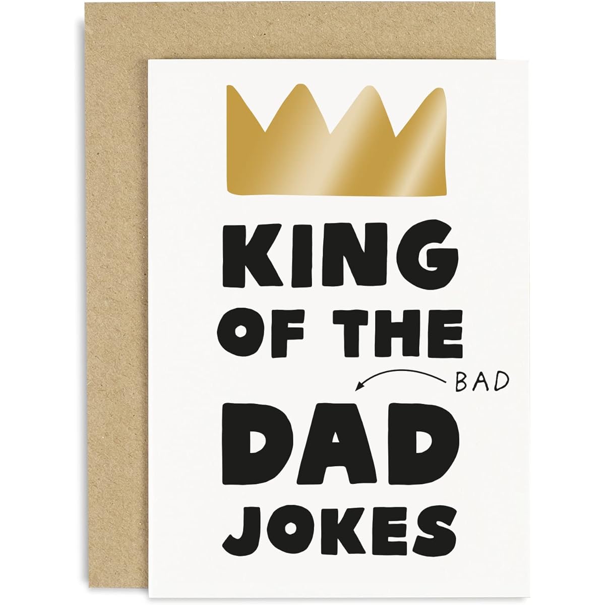 Old English Co. Funny Dad Joke Birthday Card - Joke Father's Day Card from Daughter or Son | Blank with Envelope