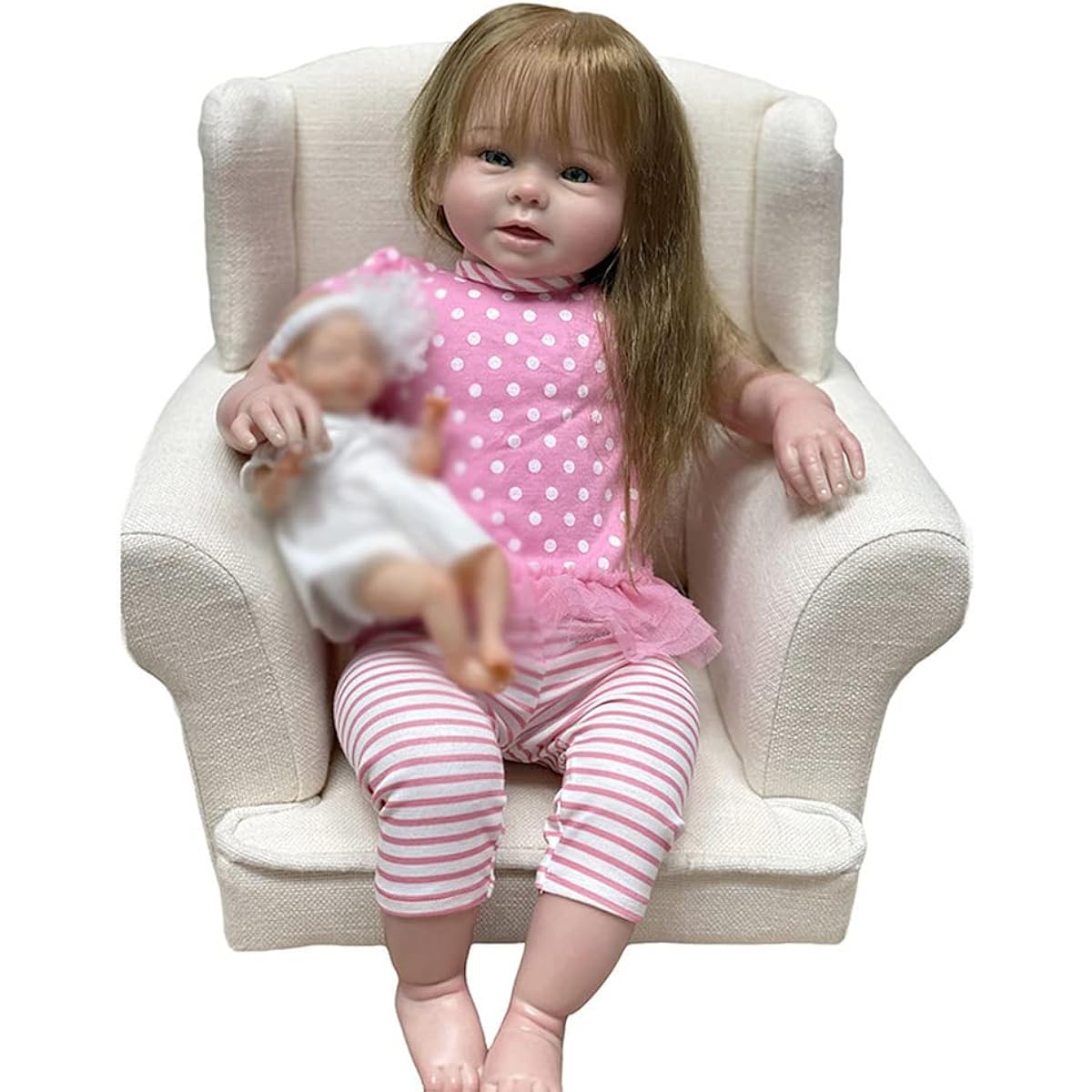 Lonian 22inch 55cm Handmade Reborn Baby Doll Soft Cotton Body Real Touch Kids Toy Christmas Gift (4270)
