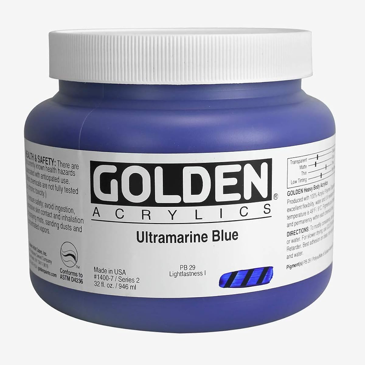 Golden Thick Chunk Acrylic Paint 32 oz. Blue 0001400-7