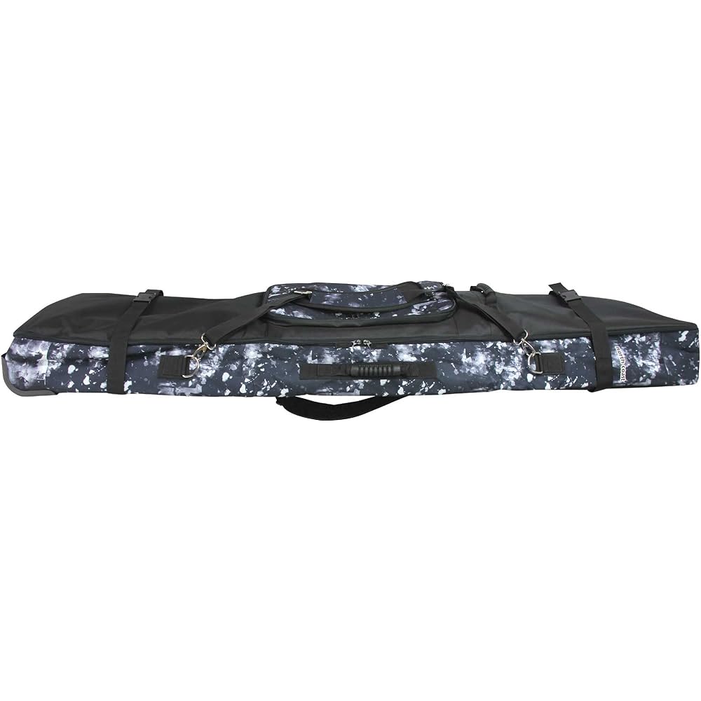 North Coast Board Case with Casters, 3WAY Type Snowboard [Can store clothing, boards, boots, accessories, etc.] [Full-surface cushion pad reduces shock when moving] [Three independent pockets allow you to separate your belongings and store them without g