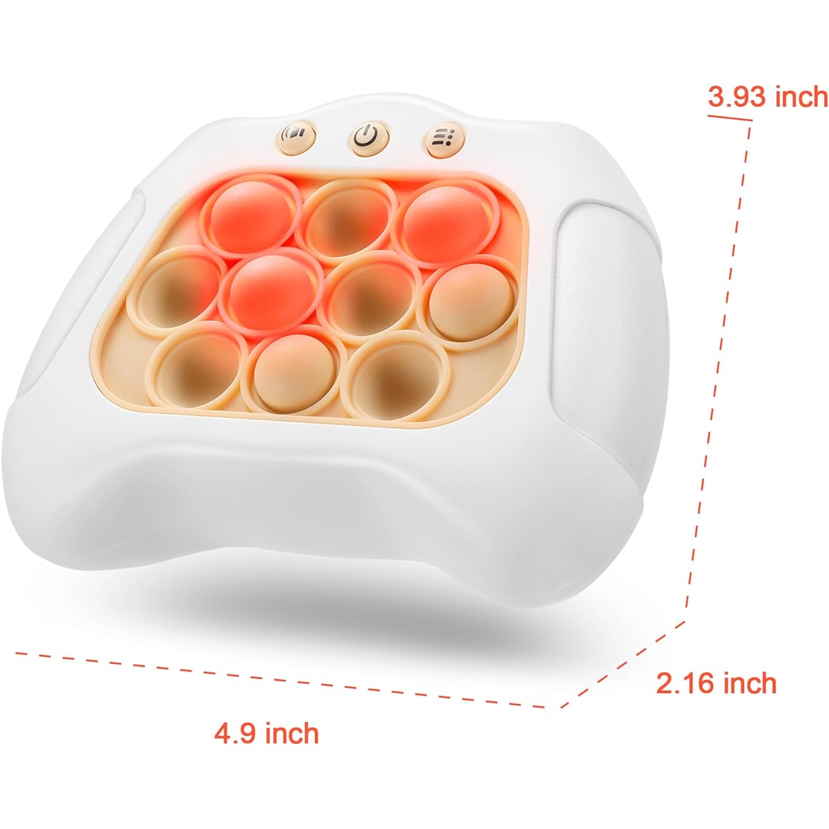 SIENBOR Quick Push Game Machine, 4 Mode Games, Toy Game Machine to Train Reaction Ability and Improve Concentration | Great Gift for Boys & Girls Ages 3-12+ (White)